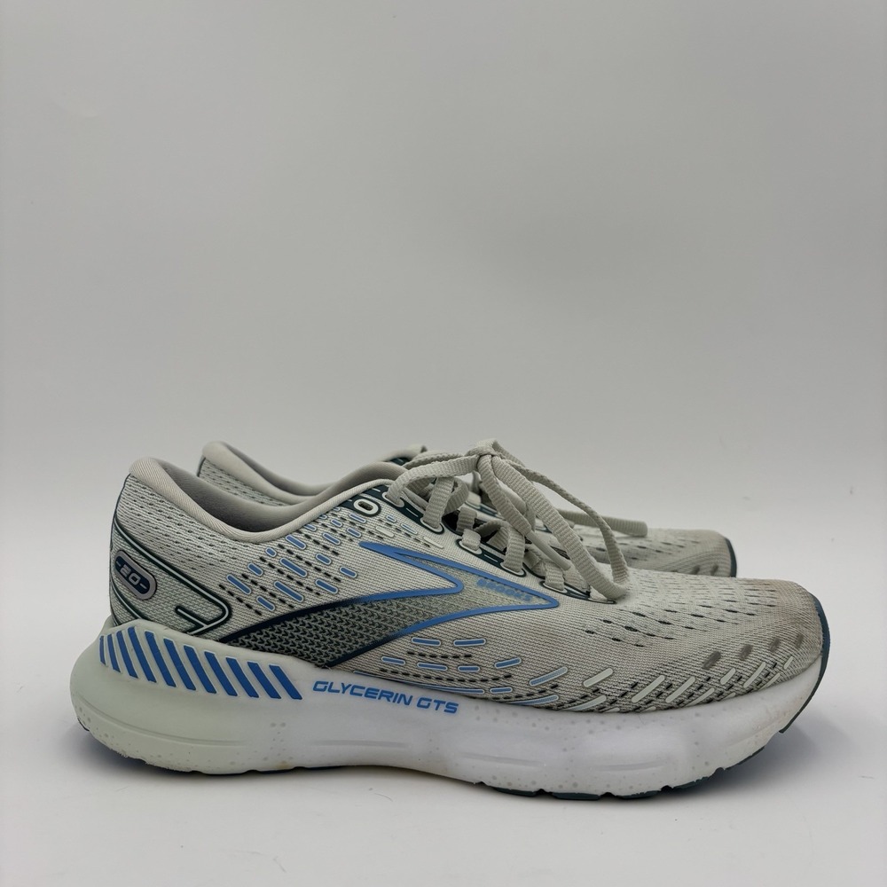 Brooks Glycerin GTS 20 Blue Gray Running Shoes Women's Size 8 M Sneakers Gym